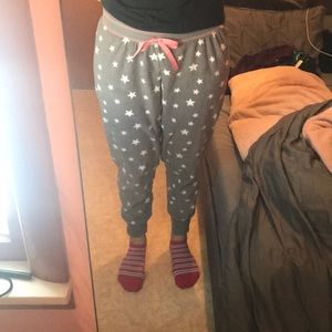 star print pajama pants/joggers